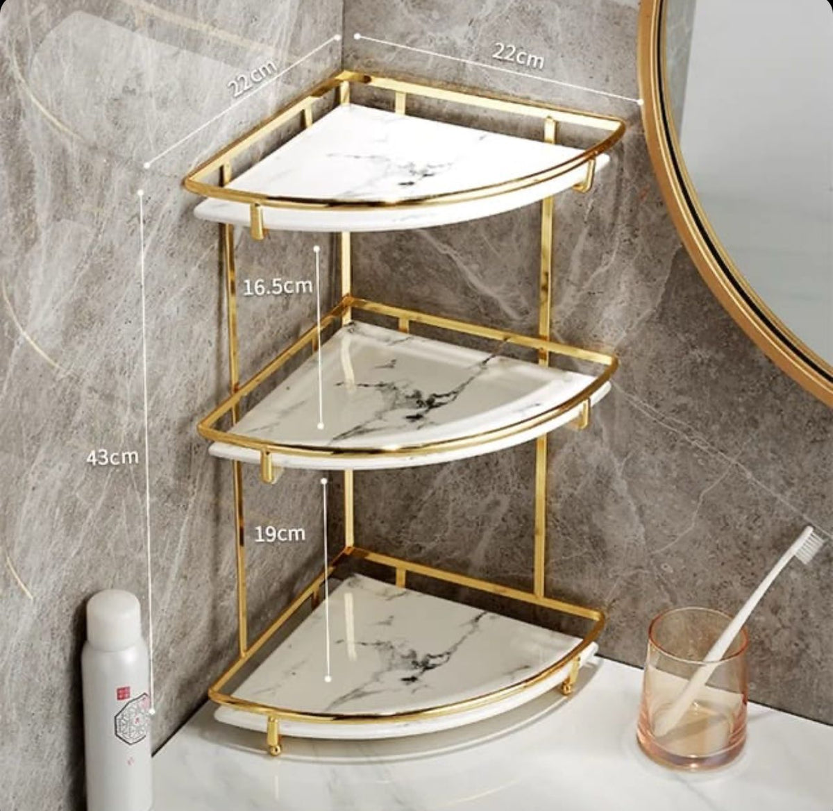 3 Layers Shelf Corner Counter-Top Organizer.
