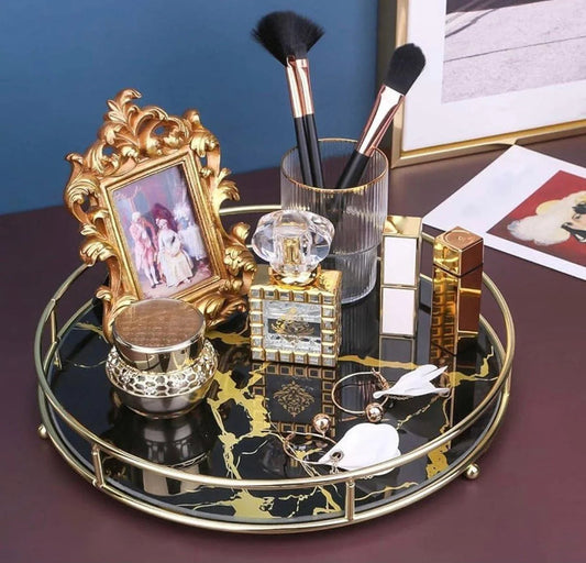 Makeup Round Tray For Perfume, Jewelry & Cosmetics.