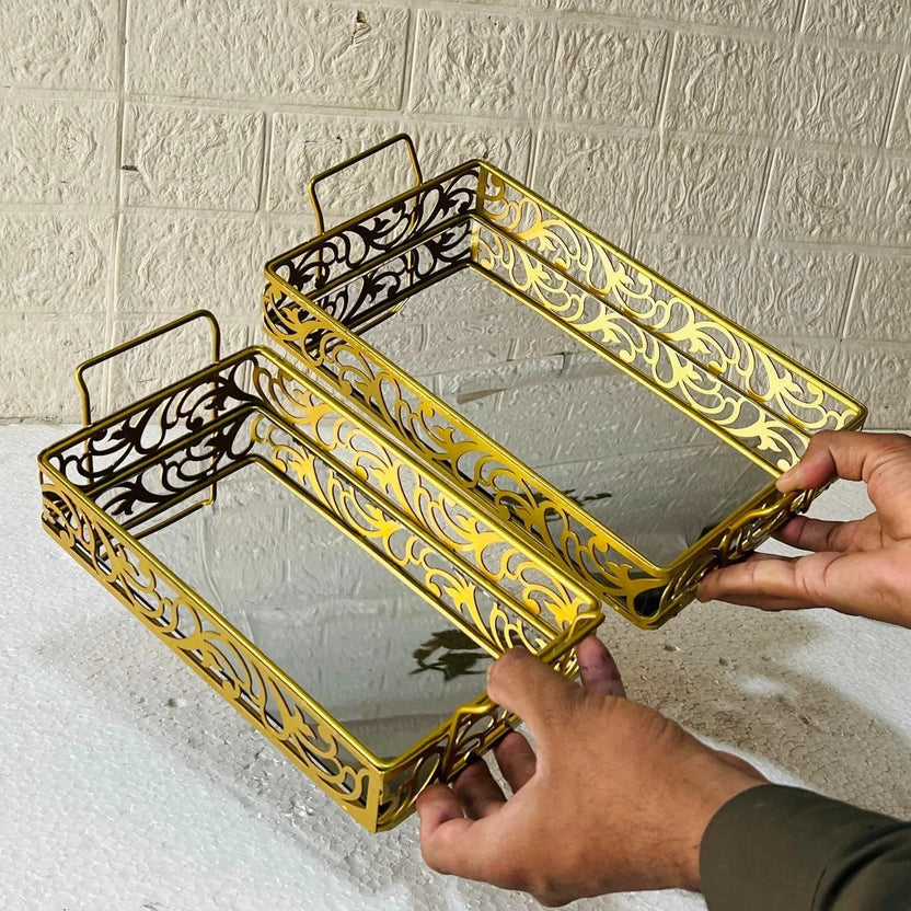 Set of 2 Luxury Decorative Trays