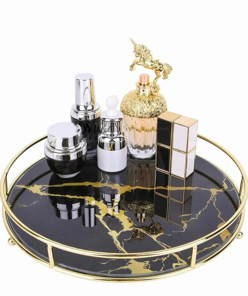 Makeup Round Tray For Perfume, Jewelry & Cosmetics.