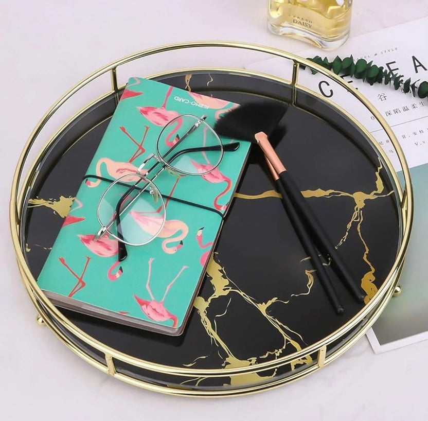 Makeup Round Tray For Perfume, Jewelry & Cosmetics.