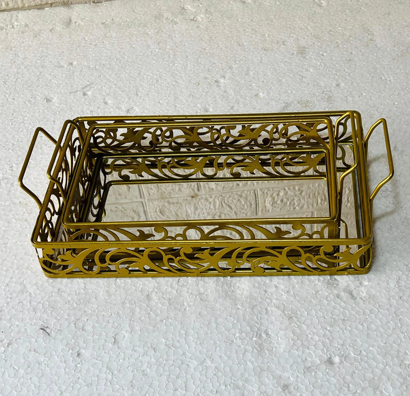 Set of 2 Luxury Decorative Trays