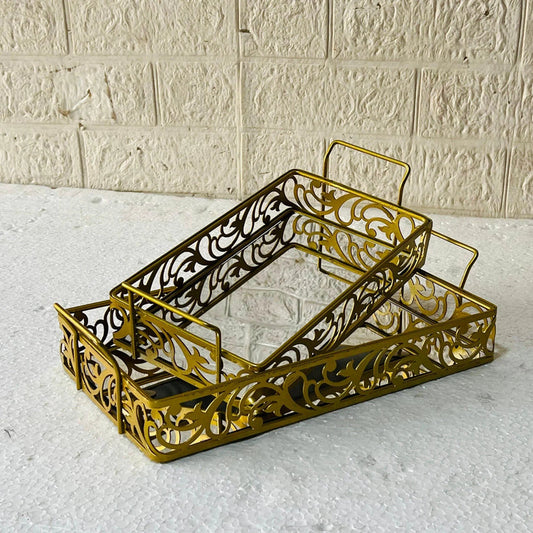 Set of 2 Luxury Decorative Trays