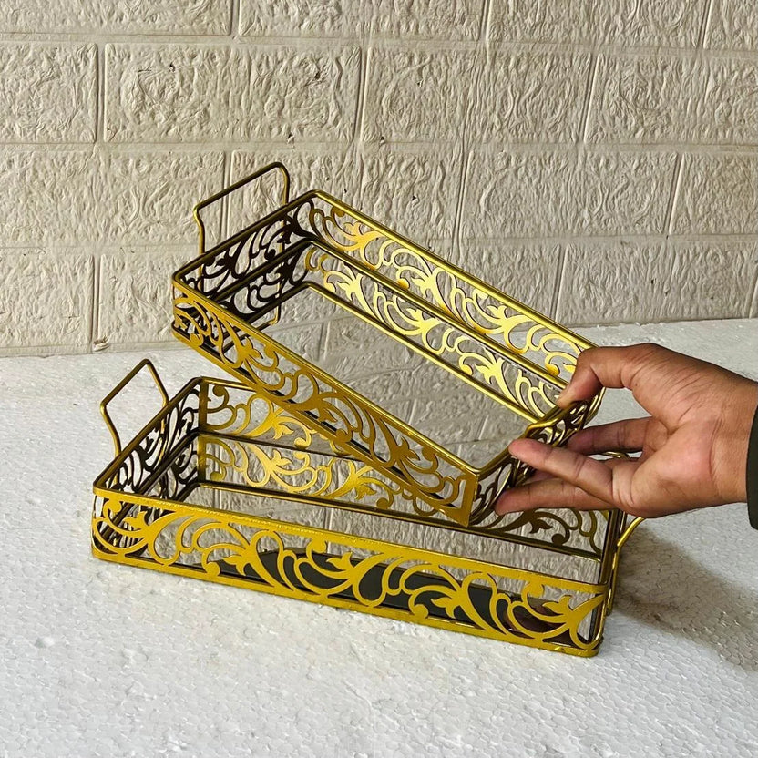 Set of 2 Luxury Decorative Trays